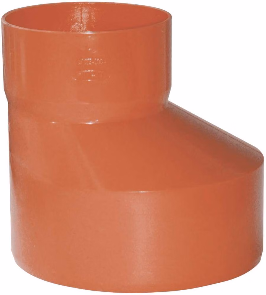 Aumento conico eccentrico PVC d. 80-100 mm arancione impianti scarico