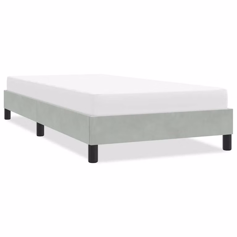 vidaXL Giroletto senza Materasso in Velluto Grigio Chiaro L/P/H: 80 x 223 x 25 cm