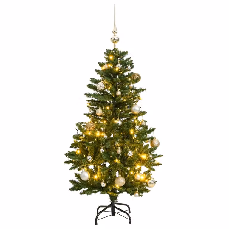 Maison Exclusive - Albero di Natale artificiale pieghevole con 150 LED e palline, 150 cm