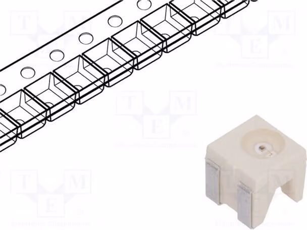 5 LED, lunghezza d'onda 380÷605 nm, intensità luminosa 112÷180 mcd, tecnologia SMD, dimensioni 4,2x4,2x2,85 mm (4040), angolo di emissione 120°, tipo LS, codice A676-R1S1-1