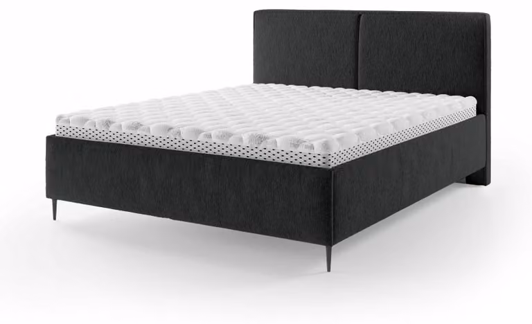 Letto imbottito con contenitore, modello Hatti, con sistema di raffreddamento a grafite, dimensioni 160 x 200 cm