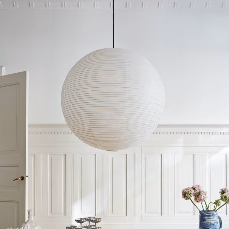 HAY Paralume Paper Shade, Ø 60 cm, bianco – senza set di cavi Shade, Bianco / Opale, Soggiorno / Sala da pranzo, Carta / Lunolit / Lunopal, Scandinavo