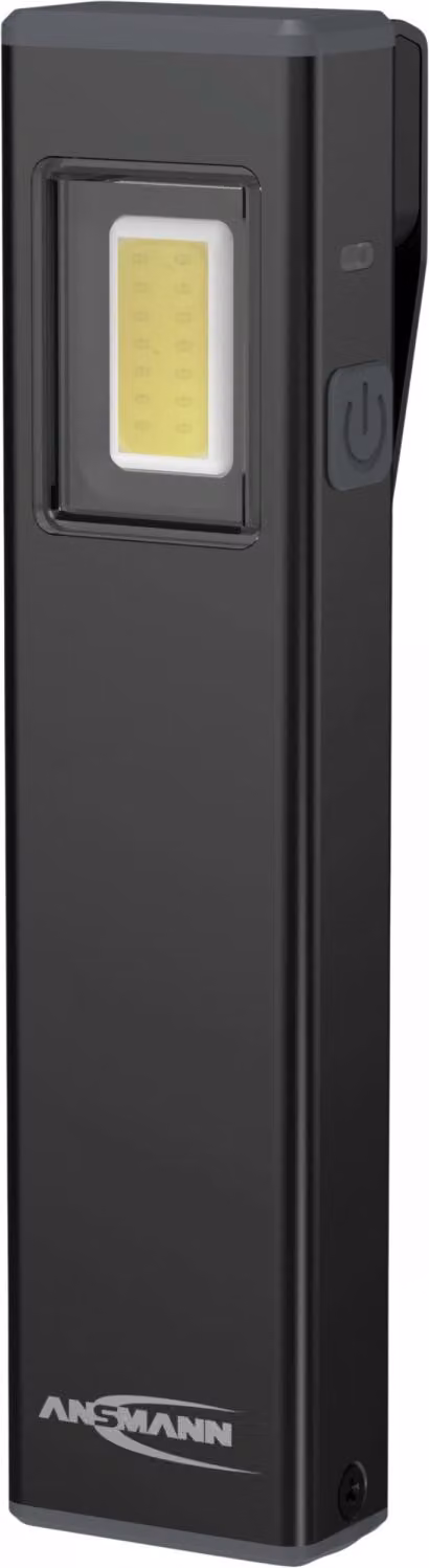 ANSMANN Luce da lavoro ricaricabile a LED Mini-Booster 500R, nera con batteria Li-Po integrata, flusso luminoso: 500 lumen, luce