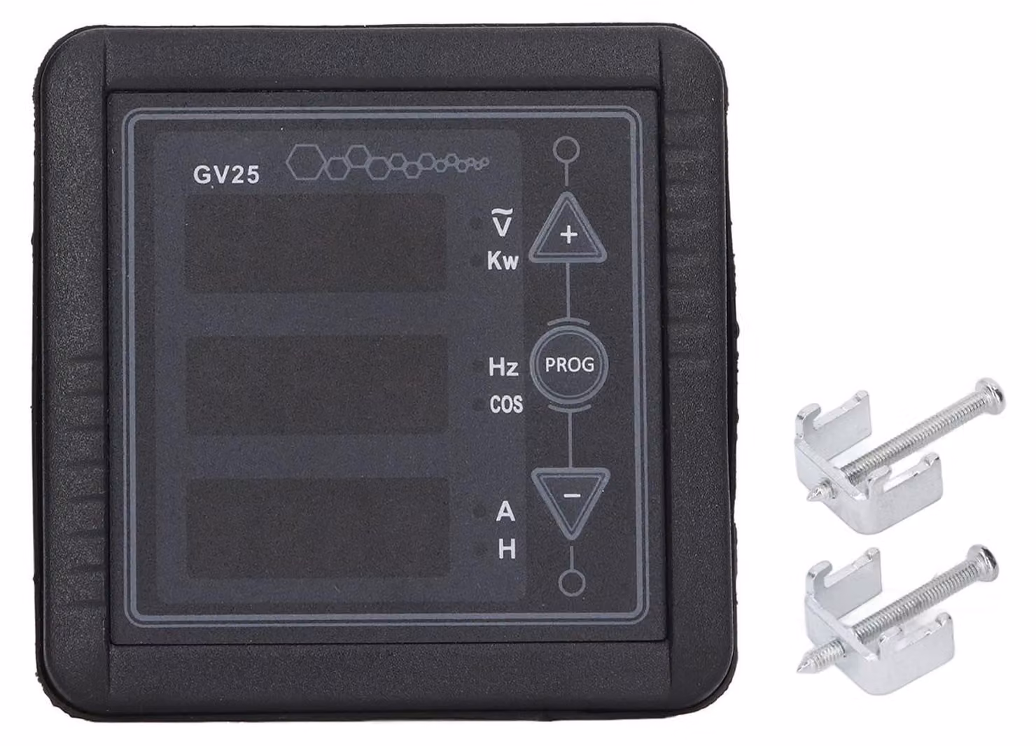 Tester digitale per generatori, grado di protezione IP54, modello GV25, con misurazione di tensione, corrente e frequenza
