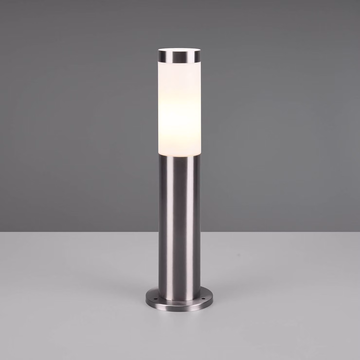 Trio Lighting Lampione da giardino Trioto, dimmerabile, Alluminio / Grigio / Zincato, Acciaio Inox, Moderno, Lampada da esterni