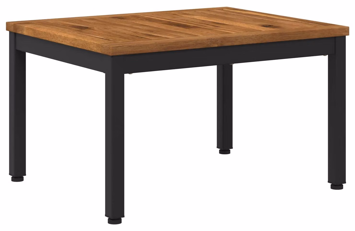 Tavolino da caffè, design naturale e nero, dimensioni 50 x 60,5 x 36 cm