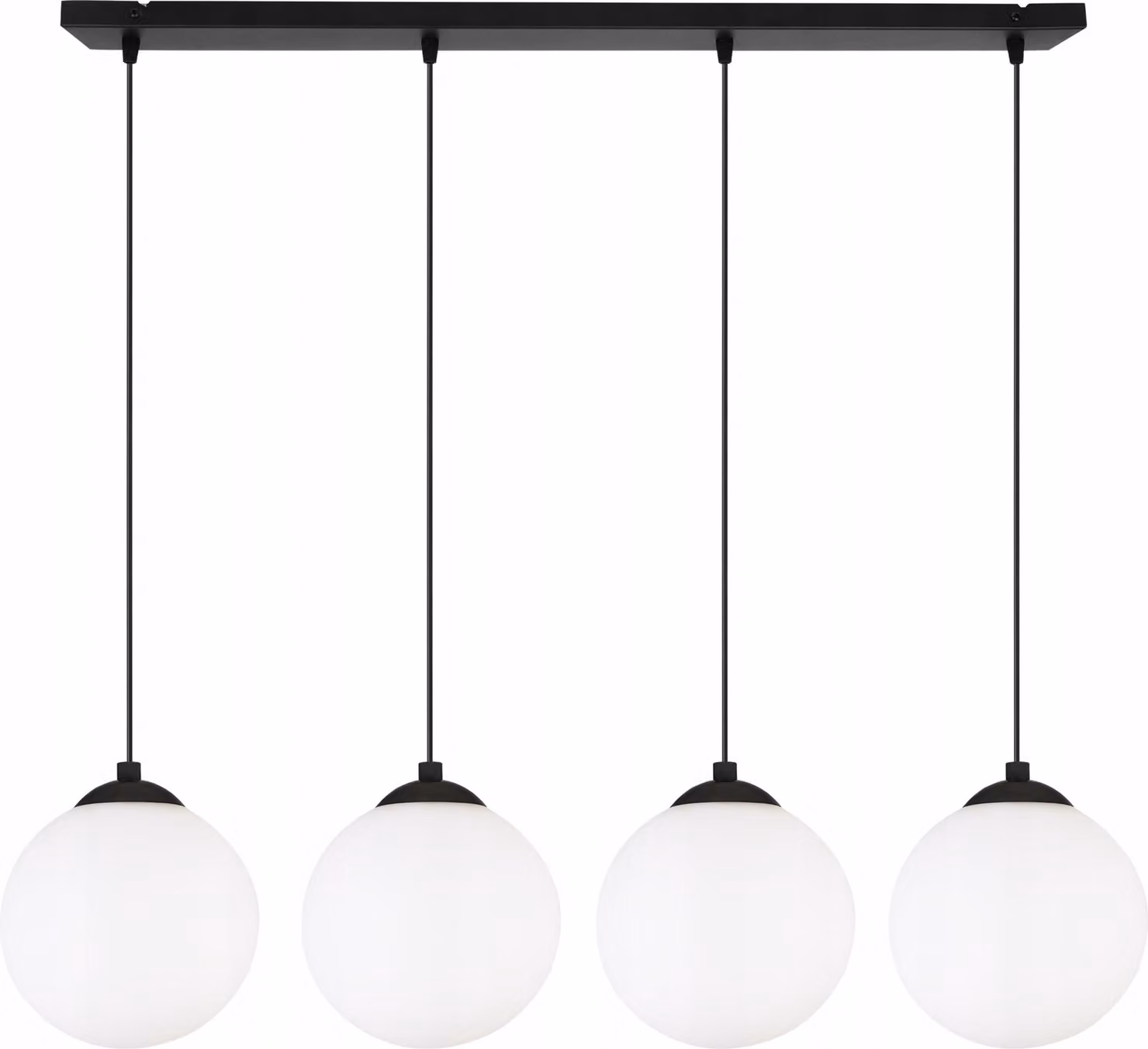 Lampada a sospensione a LED su binario con sfere nere da 15 cm – Lampada a sospensione moderna dal design elegante