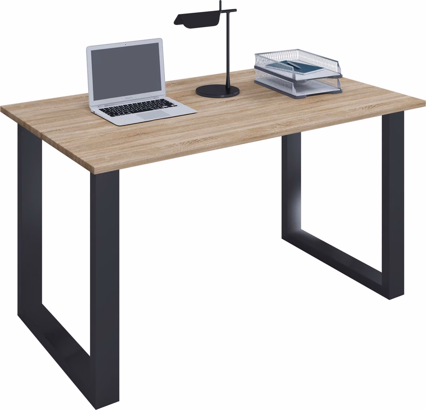 Scrivania in legno | H. 76 x W. 80 x D. 50 cm | Tavolo per computer semplice | piedini in metallo di alta qualità | Tavolo da lavoro | Mobili da ufficio - Lona U
