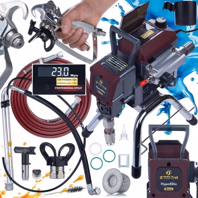 Pompa Airless Zenthril Bravo per verniciatura professionale di pareti, lacche e impregnanti legno, multicolore – 1