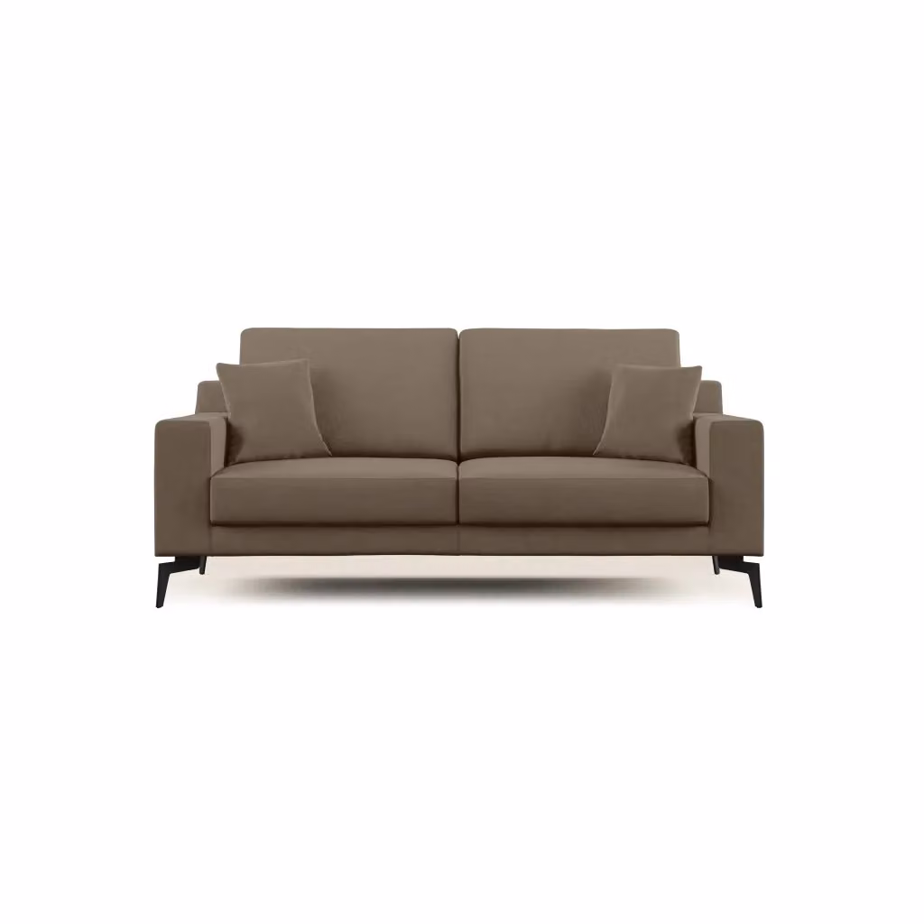 Divano moderno Prestige di Divani.Store in tessuto marrone e antracite con larghezza 186 cm – 2