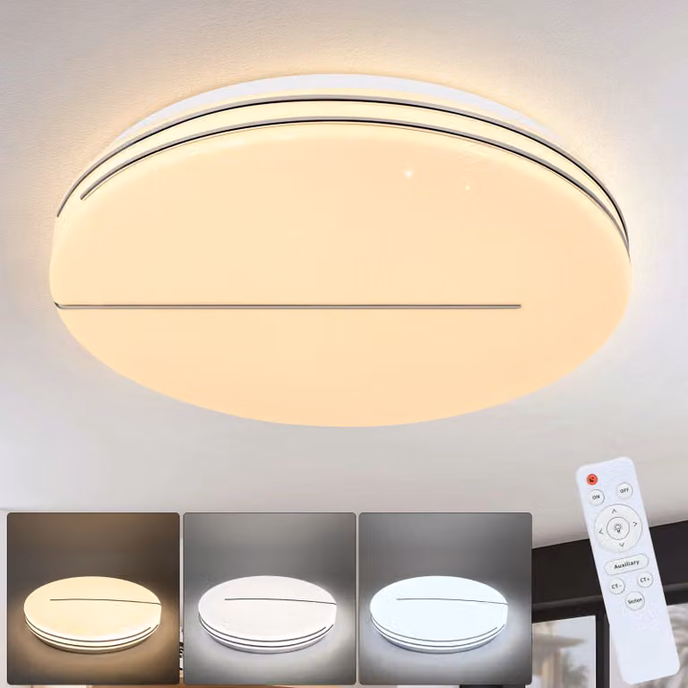 ZMH lampada da soffitto LED da soggiorno - Ø40cm lampada da soggiorno dimmerabile con telecomando 44W lampada da camera da letto cielo stellato camera da letto moderna illuminazione da soffitto rotonda per cucina corridoio
