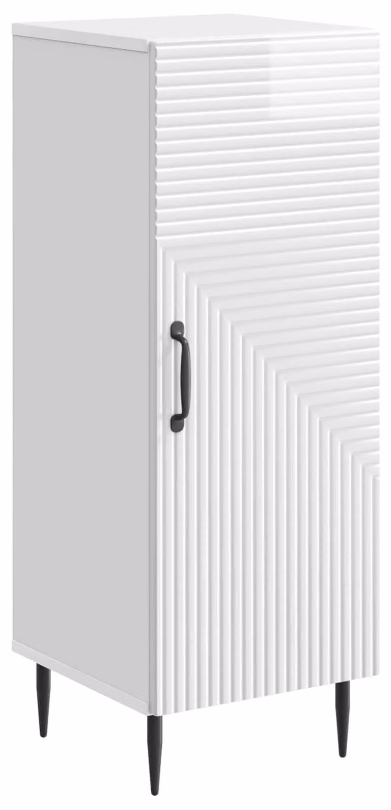 Credenza Bianco Lucido 33 x 34,5 x 89,5 cm Legno ingegnerizzato