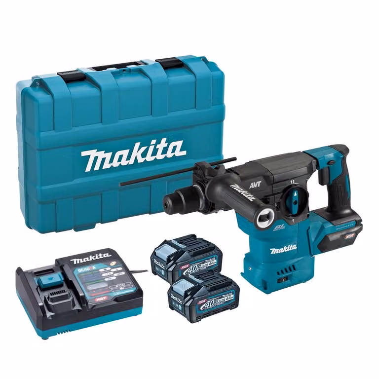 Trapano a percussione a batteria Makita 40V XGT HR008GM203 (2x4,0Ah)