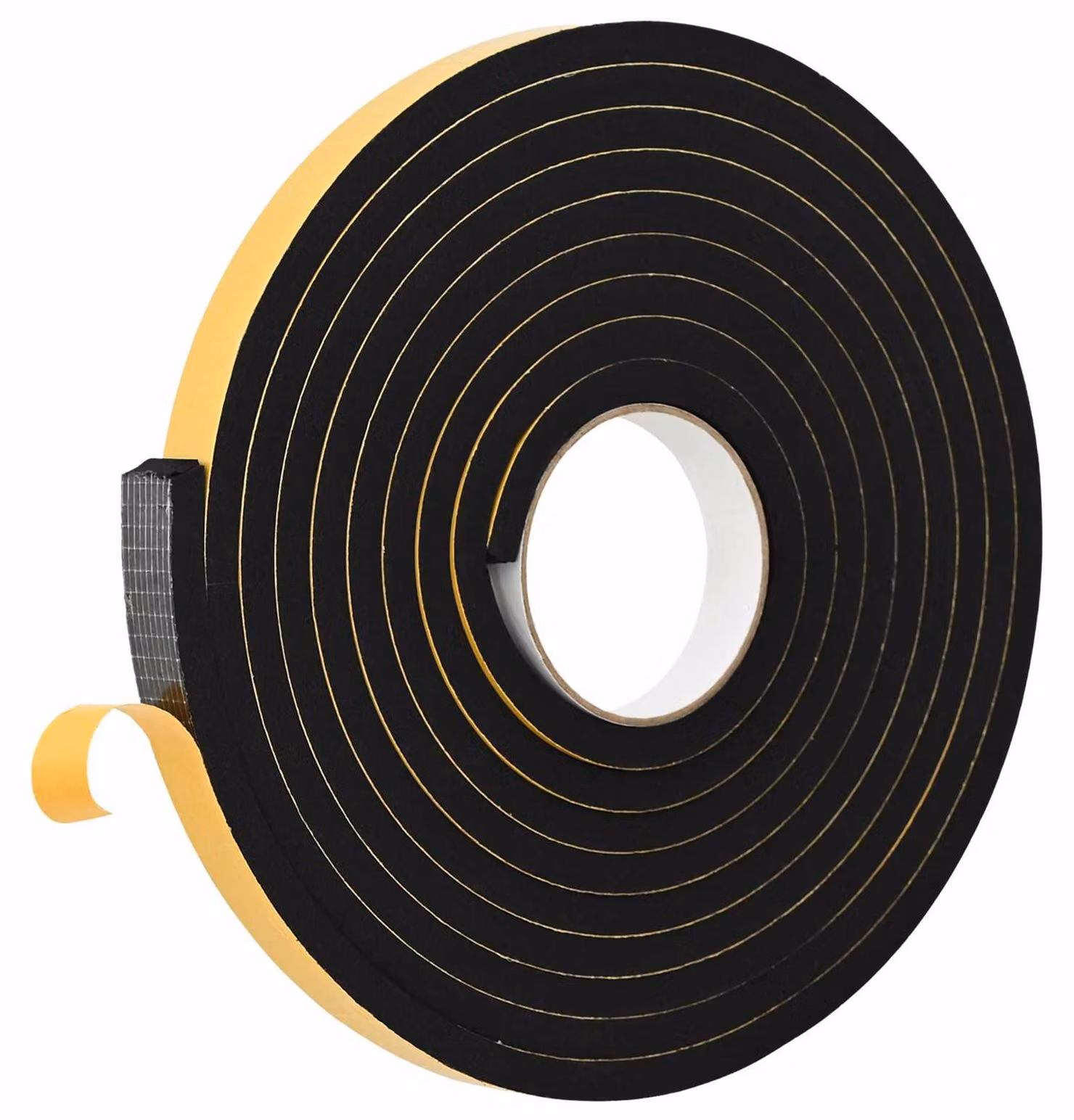 Nastro in schiuma autoadesivo, 10 pezzi, nero, 15 mm x 5 m, schiuma CR