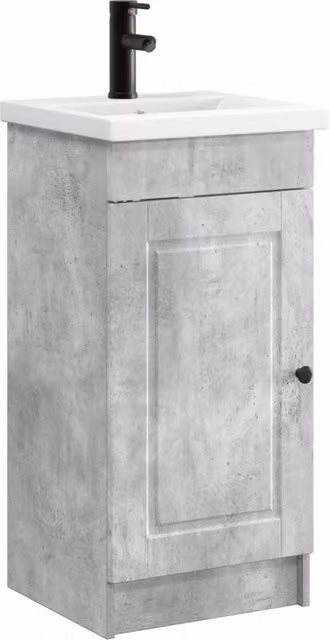 Mobile da bagno con Lavabo | Armadio Lavabo Grigio Cemento 42 x 40 x 84,5 cm
