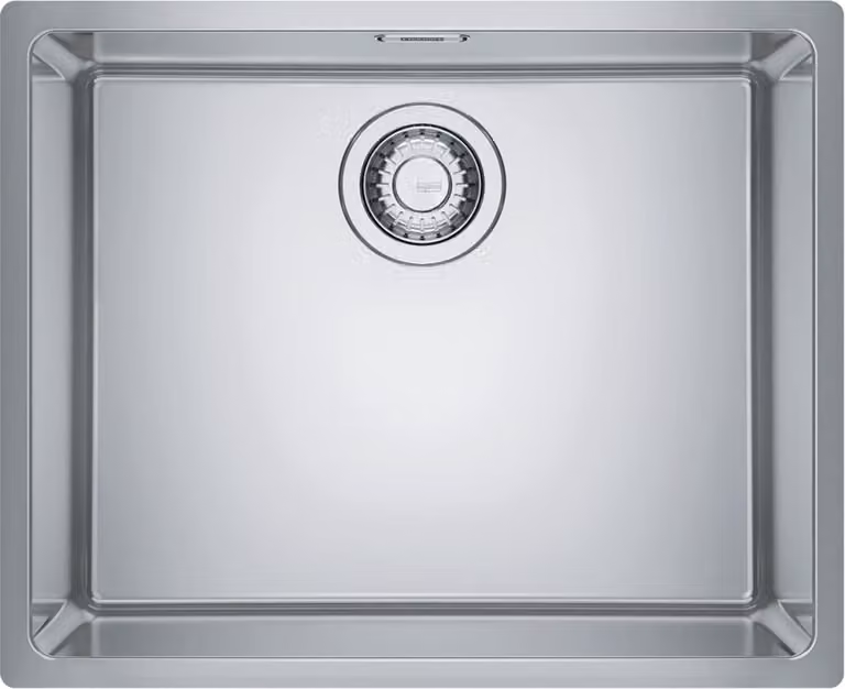 FRANKE lavello sottopiano 122.0541.467 MARIS MRX 110-50 con cestello di raccolta a funzionamento manuale da 3 1/2 pollici, per basi da 60 cm / Lavello sottopiano / Lavello in acciaio inox