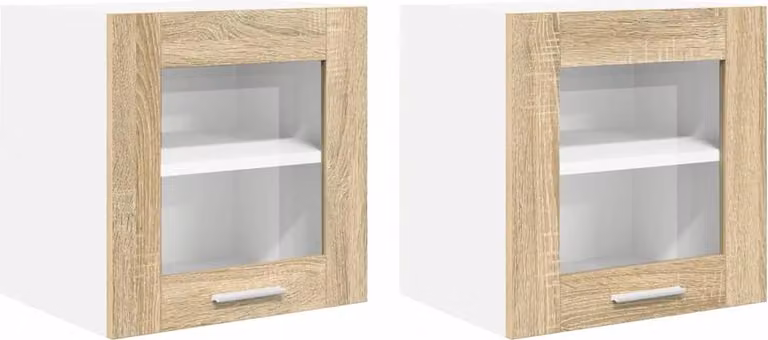 Armadio pensile con porta 2 pcs Rovere Sonoma 40 x 31 x 40 cm