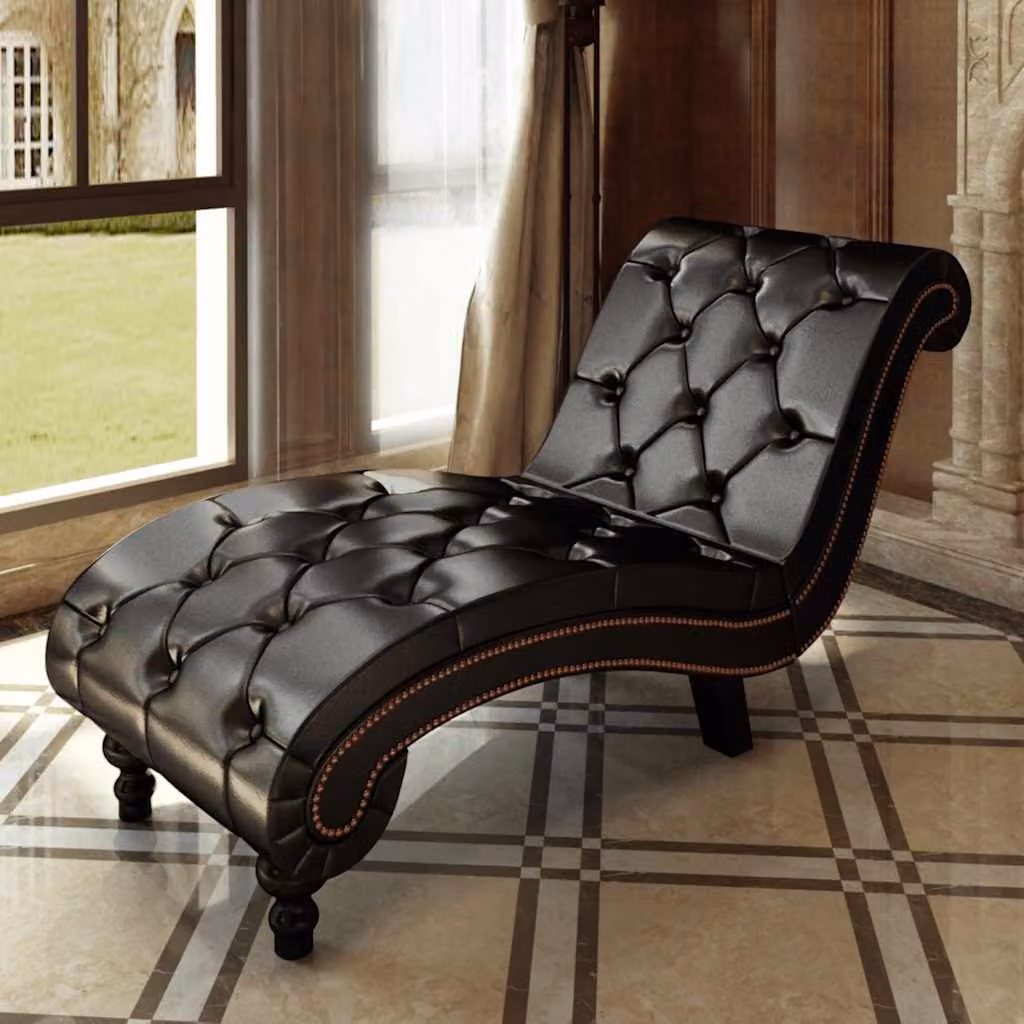 Sedia a sdraio vidaXL in similpelle marrone con braccioli e design ergonomico
