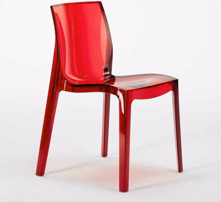 Sedie Sedia da cucina Sedia da pranzo Sedia da pranzo Grand Soleil Femme Fatale Italy - Rosso trasparente