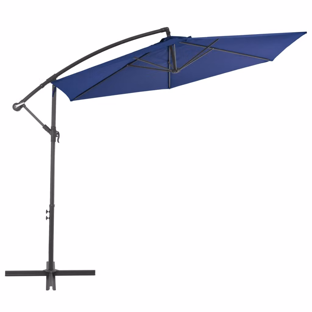 vidaXL Ombrello semaforo con palo in alluminio 300 cm blu
