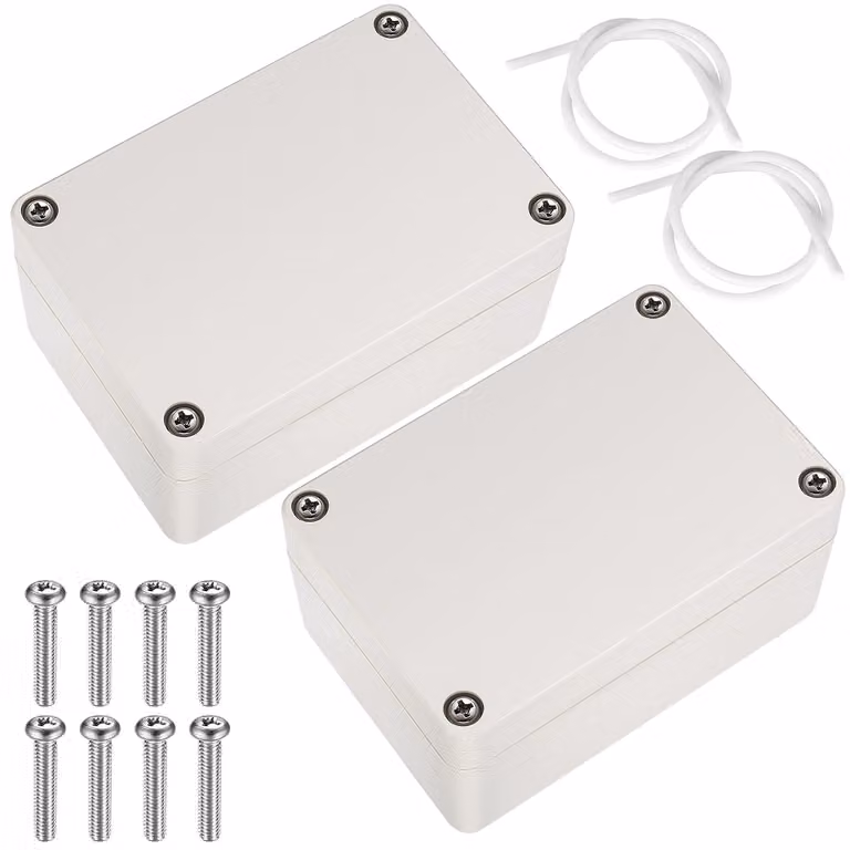 Scatola di connessione esterna, impermeabile, dimensioni 100 x 68 x 50 mm, confezione da 2 pezzi, per progetti di elettronica