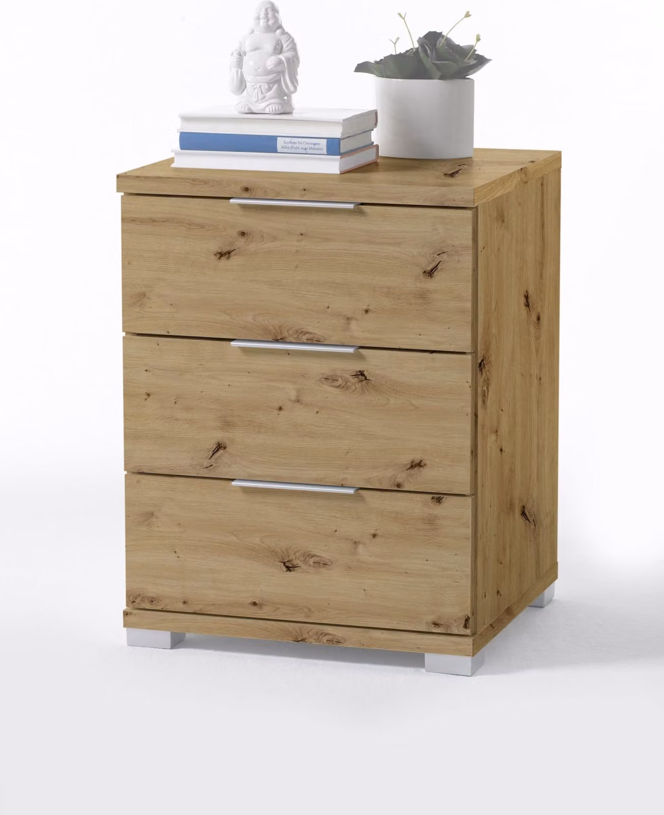 Comodino >Nelli< in rovere Artisan - 46x61x42 cm (LxAxP)