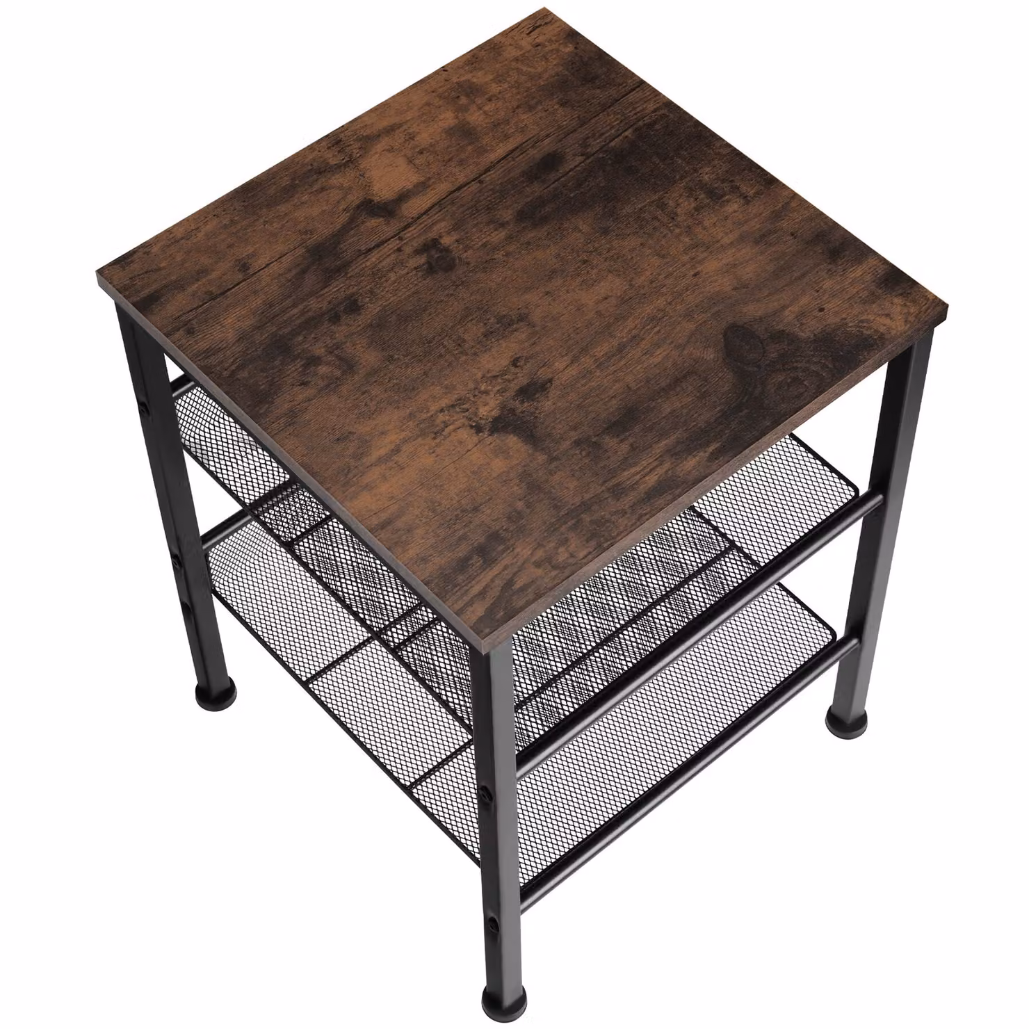 Tavolino Lincoln Tectake in stile industriale con piano ribaltabile, L/P/H: 40,5 x 40 x 50,5 cm, marrone e nero – 3