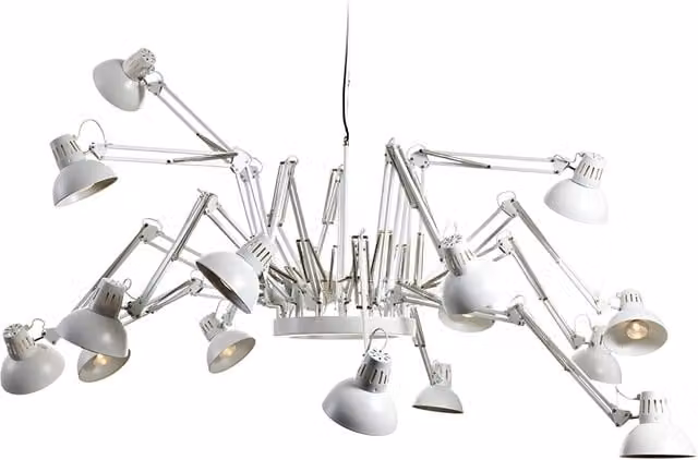 Moooi Dear Ingo Lampada a sospensione moderna in metallo bianco con altezza regolabile