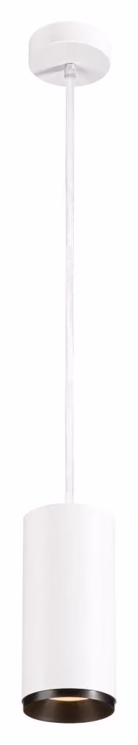 NUMINOS Lampada a sospensione LED per interni DALI SLV Dimensioni: 21,3 x 10 cm, Colore: bianco/nero, Temperatura colore: 2700 Kelvin, Angolo di emissione: 60 gradi