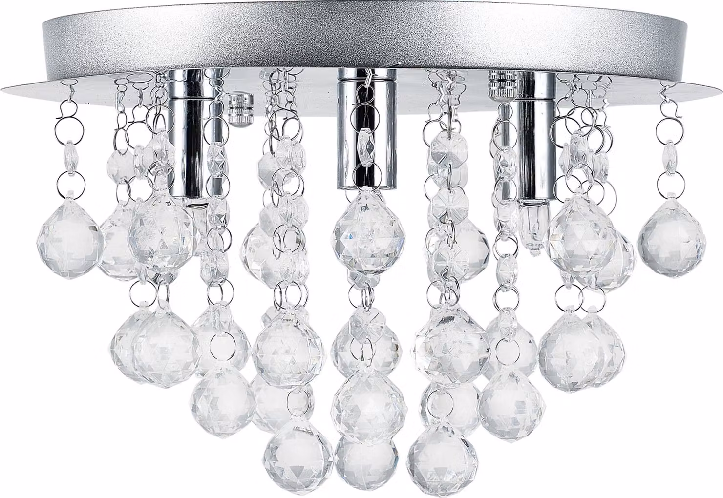 Plafoniera in cristallo a 3 fiamme G9 [20cm x Ø28cm] Lampadario a soffitto [lux.pro]