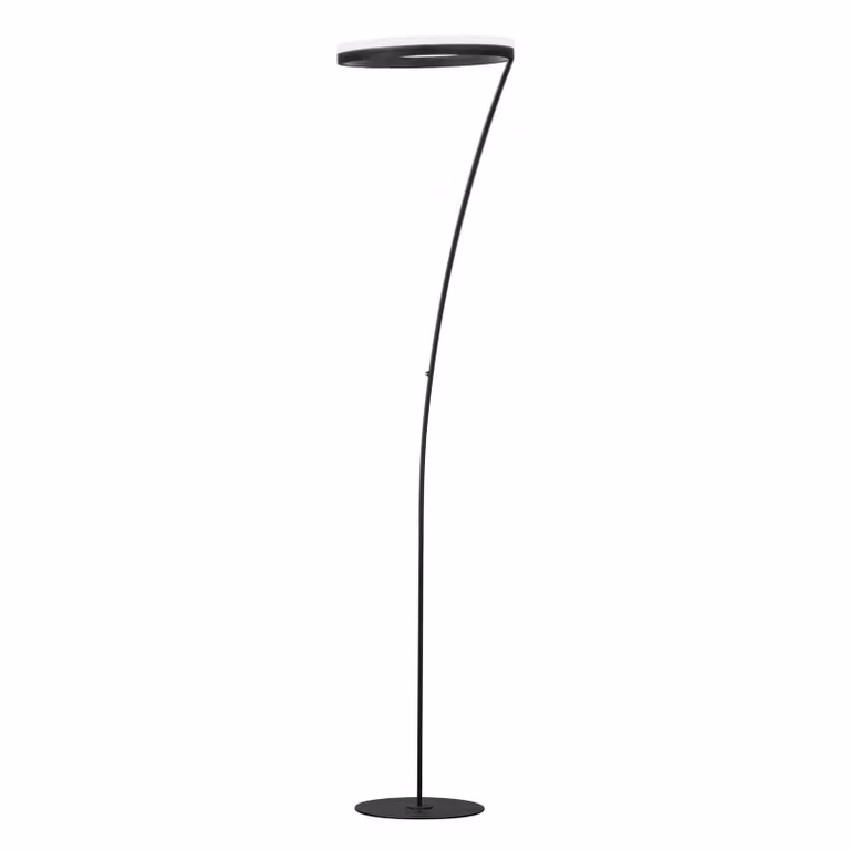 FISCHER & HONSEL Lampada da terra a LED Sirko, dimmerabile, Nero, Soggiorno / Sala da pranzo, Metallo, Moderno, Lampada LED da terra