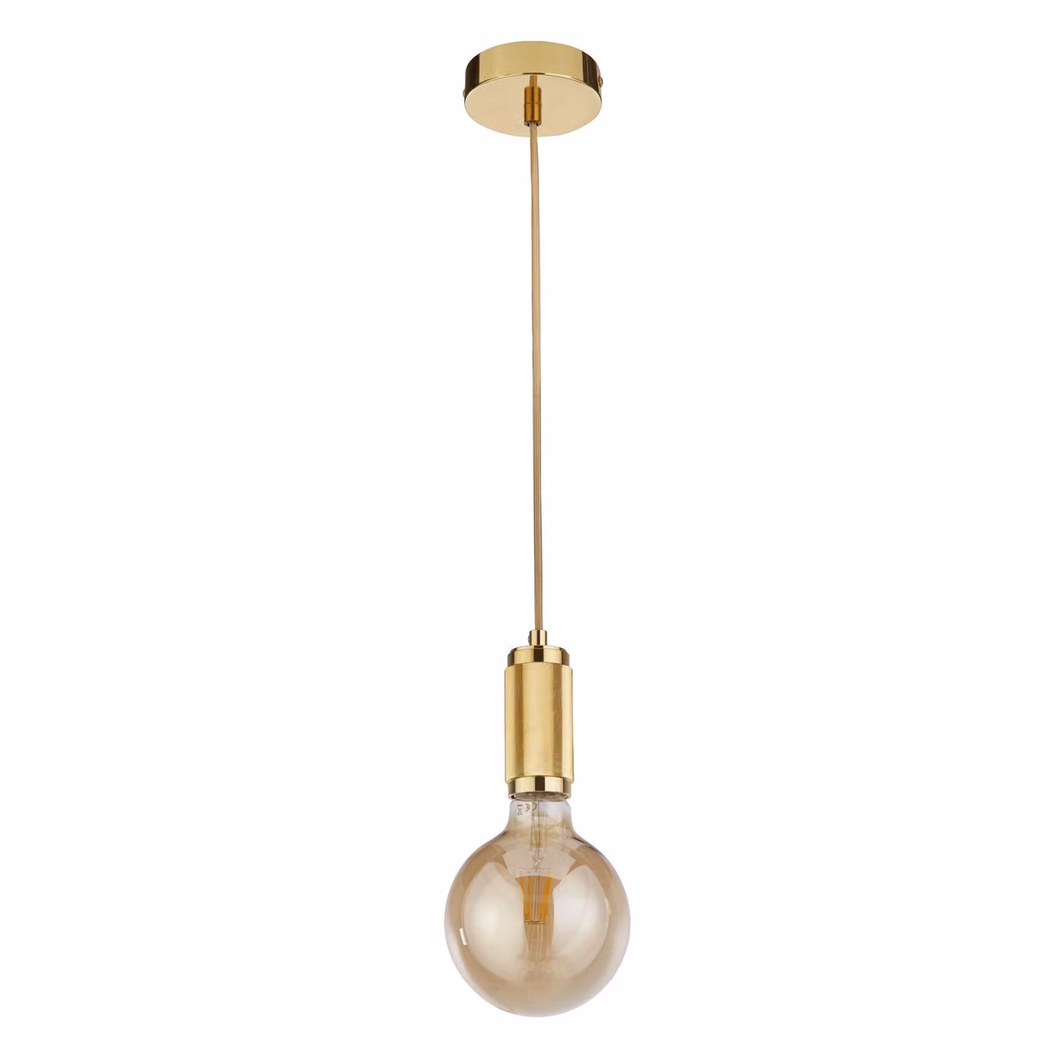 Sospensione Contemporanea Suspension Acciaio Oro 1 Luce E27