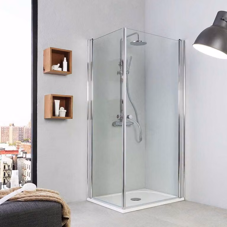 Cabina doccia 70x90 angolare due ante chiusura a battente | Cristal