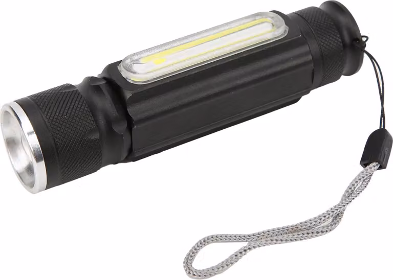 Torcia elettrica ricaricabile, portatile, in alluminio, impermeabile, antiscivolo, resistente all'usura