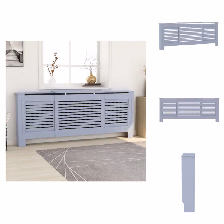 vidaXL Copriradiatore in MDF grigio 205 cm - Accessori per radiatori