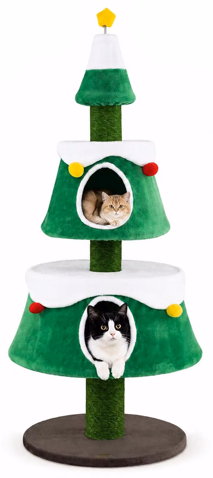KOMFOTTEU, albero per gatti, ideale per Natale, dimensioni 59 x 156 cm, colore verde
