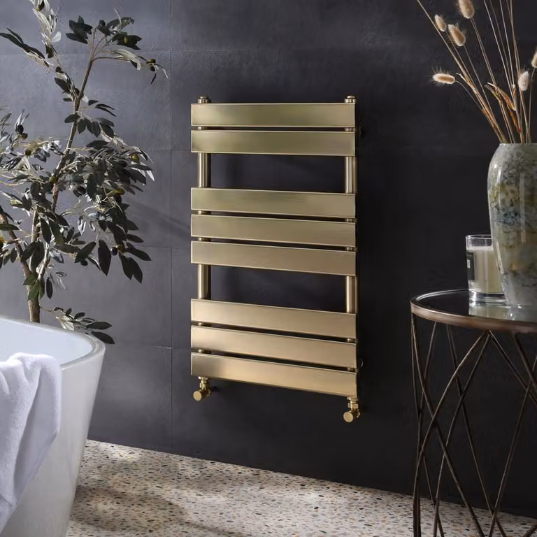Scaldasalviette Design Oro Satinato 800x500mm - Termoarredo Bagno - Stile elegante - Lustro