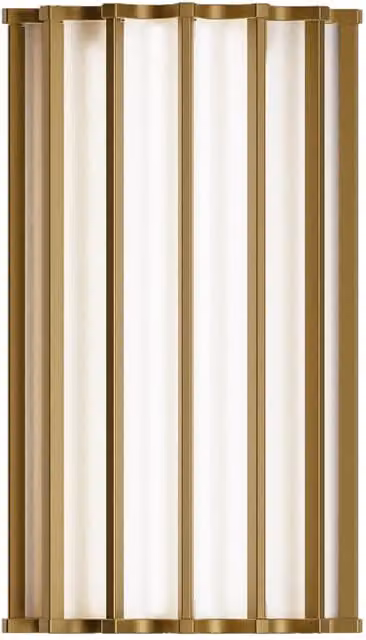 Applique LED Panzeri Roma in metallo e vetro bianco e bronzo con luce dimmabile up/down