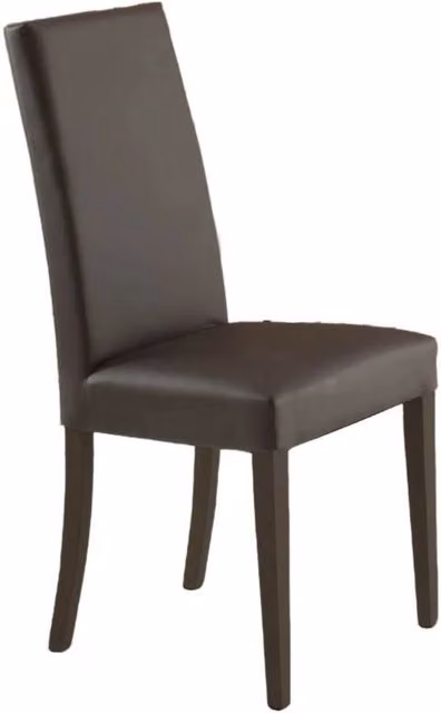 Set di 2 sedie Nancy in ecopelle marrone con struttura in legno di faggio Veriaffari