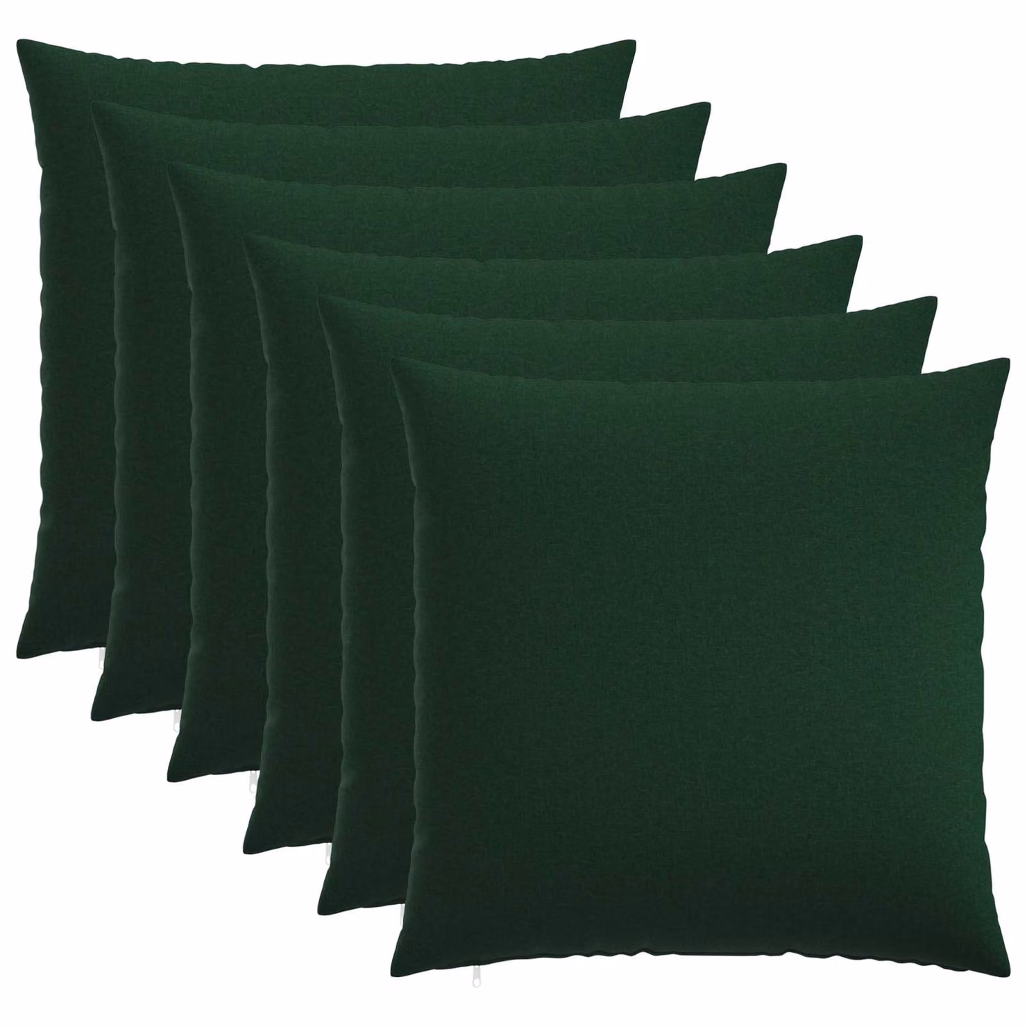 Set di 6 federe vidaXL HEERLEN in tessuto verde, forma quadrata, 55 x 55 cm