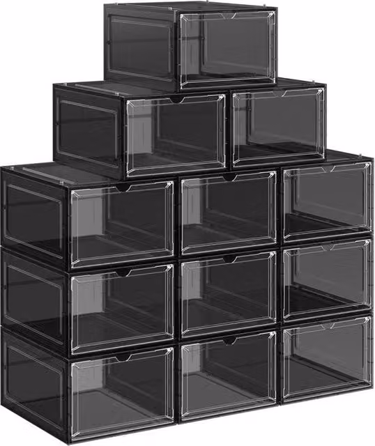 Scatola per Scarpe - Scatola Transparente con Magnete - Organizzatore e Display per Scarpe - Raccoglitore e Sistema di Ripostiglio per Scarpe - Set da 12 Modello: Specifica: Codice prodotto: