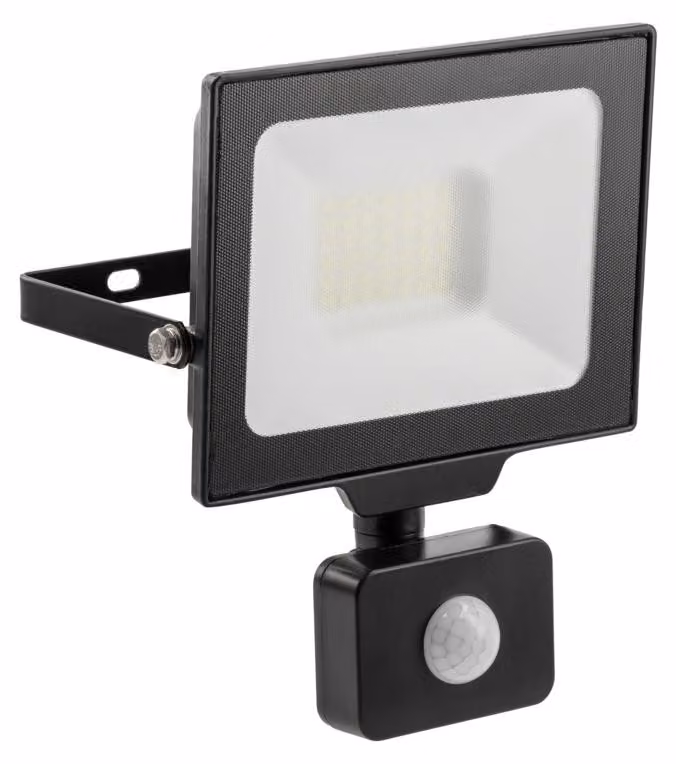 Faretto LED per esterni 30W con rilevatore di movimento IP65 nero Faretto da parete per esterni 3000lm