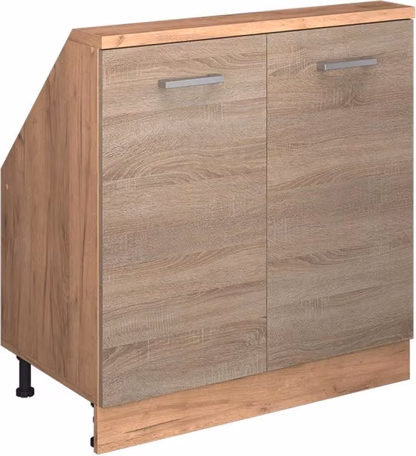 Mobile sottotetto Vicco Rion in rovere dorato con 2 ante e ripiani interni L/P/H: 83.8 x 46.0 x 80.0 cm – 1