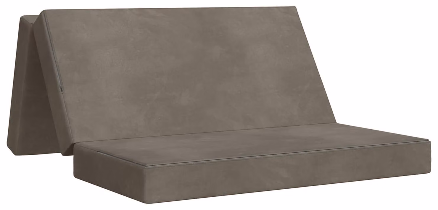 Divano Letto Pieghevole 140 x 67 x 45 cm Grigio Chiaro