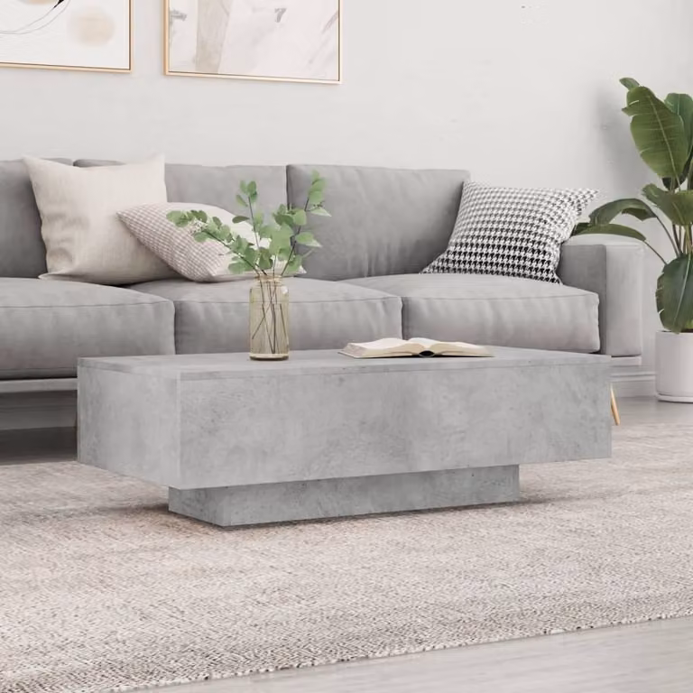 Maison Exclusive - Tavolino da salotto grigio cemento 100x49,5x31 cm Materiale ligneo