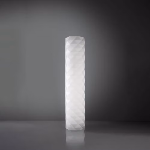 Piantana Moderna Polilux ® Bianco E Metallo 3 Luci E27 H122Cm