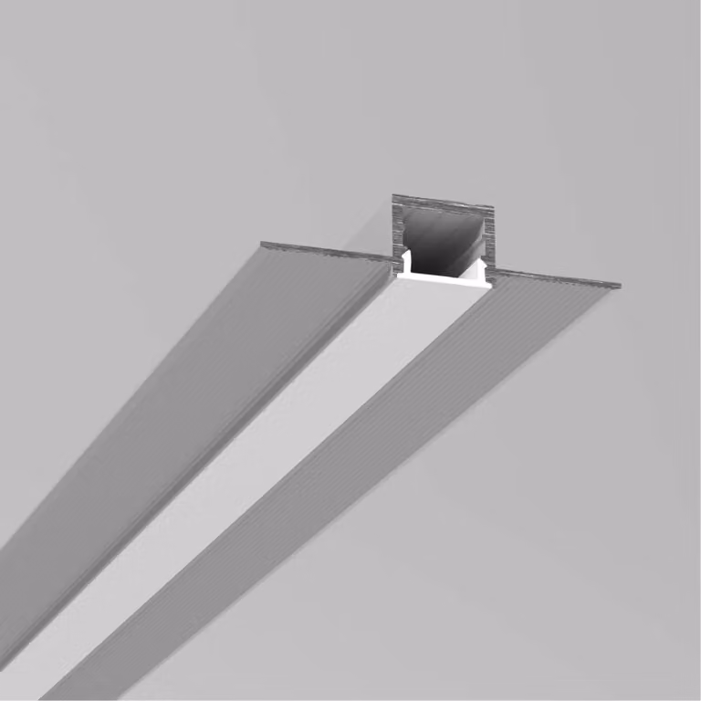 ARELUX PRF041, set di profili da 3 metri per strisce LED, adatti per cartongesso, con diffusore e 2 tappi terminali
