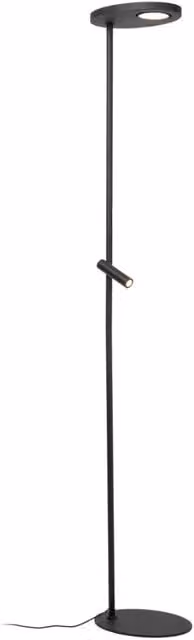 Lampada da terra LED ad arco nera metallo ORTOLAN Lucide