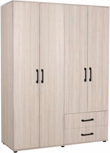 Armadio GRD4422023 rovere 4 ante e 2 cassetti