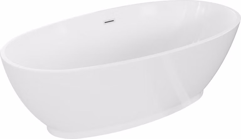 Mexen Bilbao vasca da bagno freestanding 180 x 90 cm, bianca, troppo pieno bianco - 51311809000-20